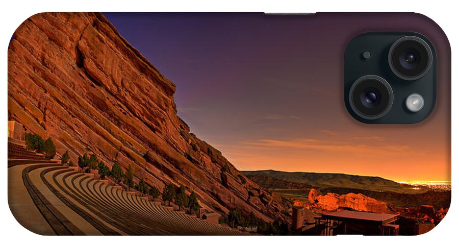 Night iPhone Case featuring the photograph Red Rocks Amphitheatre at Night by James O Thompson