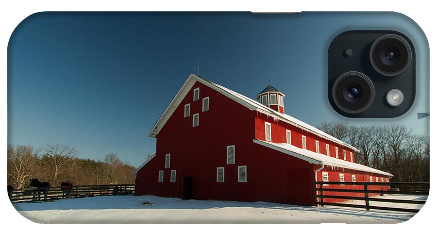 Rural iPhone Case featuring the photograph Red white and blue at the farm by Haren Images- Kriss Haren