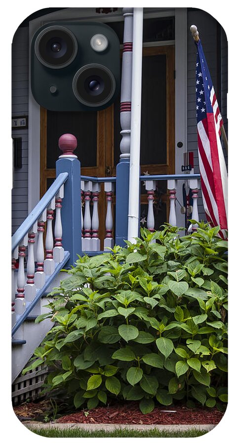 Exterior iPhone Case featuring the photograph Red White and Blue by Wayne Meyer