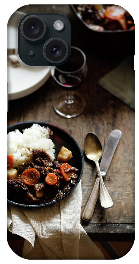 Spoon iPhone Case featuring the photograph Red Wine Braised Beef by 200