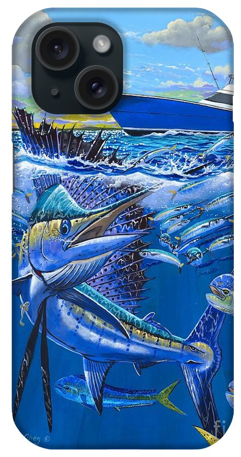 Sailfish iPhone Case featuring the painting Reef sail OFF00151 by Carey Chen