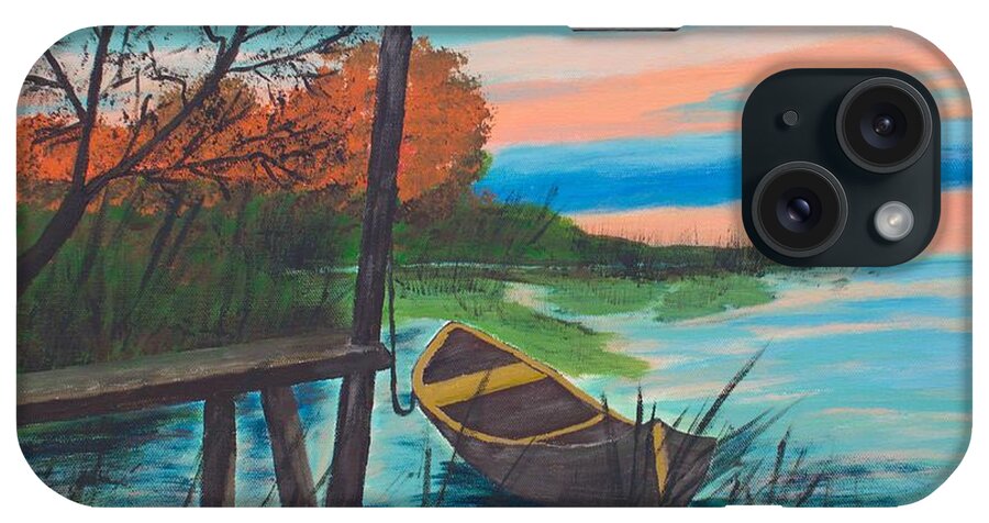 Pond iPhone Case featuring the painting Reflections by Cynthia Morgan