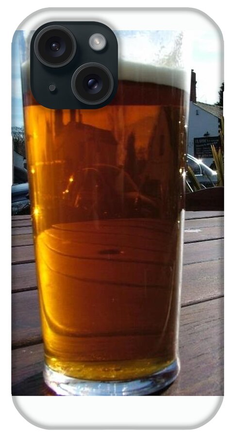 Beer iPhone Case featuring the photograph Reflections in a Pint by Joan-Violet Stretch