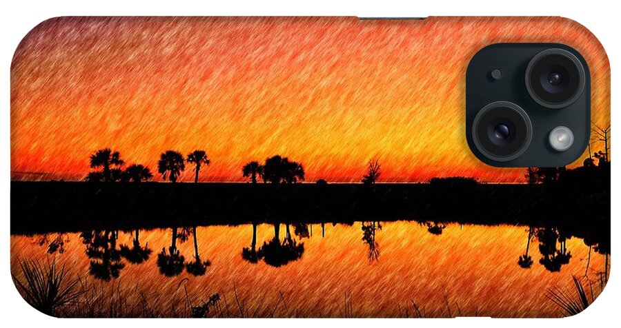 Florida iPhone Case featuring the photograph Reflections of Golden After Glow by Richard Zentner