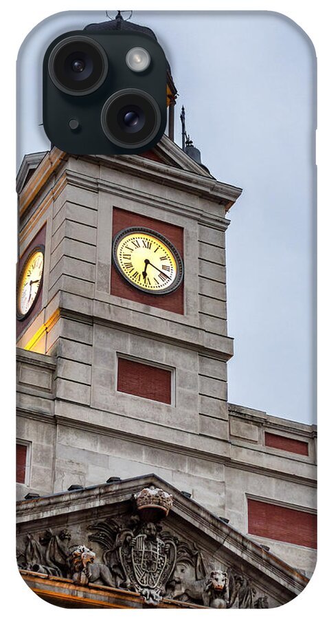Madrid iPhone Case featuring the photograph Reloj de Gobernacion 2 by Pablo Lopez