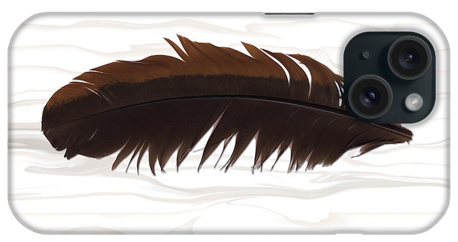 Feather iPhone Case featuring the digital art Remnant by Kae Cheatham