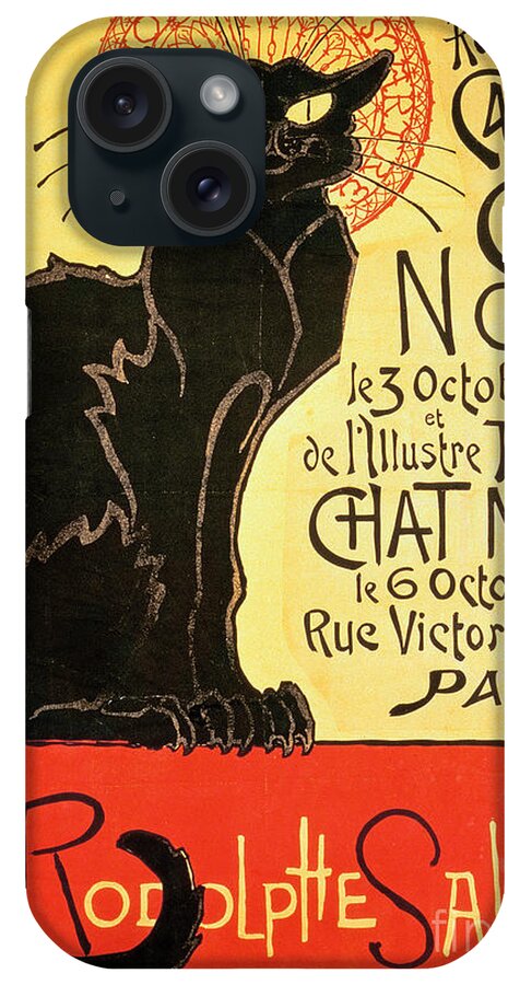 Paris iPhone Case featuring the painting Reopening of the Chat Noir Cabaret by Theophile Steinlen