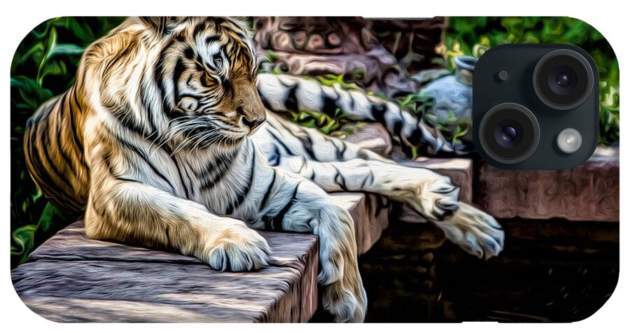 Tiger iPhone Case featuring the photograph Resting Beauty by Joshua Minso