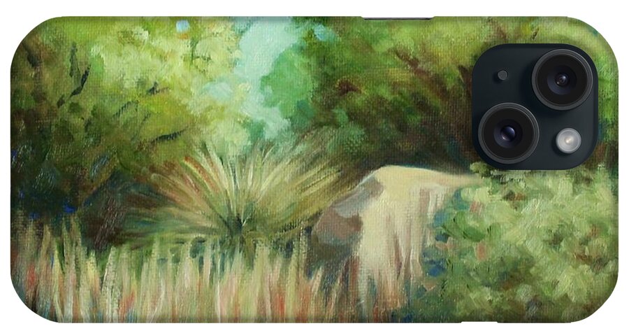 Landscape iPhone Case featuring the painting Resting Place by Peggy Wrobleski