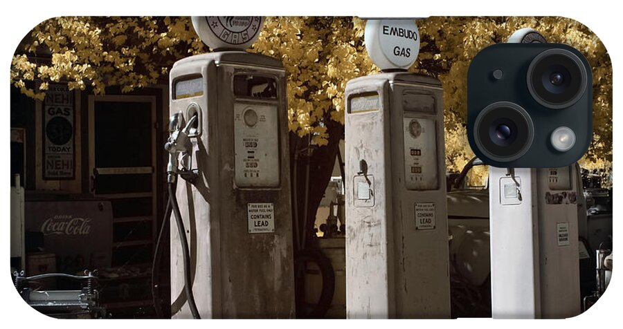 Rusty iPhone Case featuring the photograph Retro Gas Pumps by Keith Kapple
