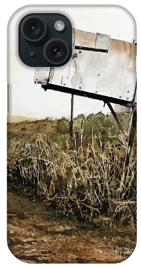 A Mailbox Sets Along A Country Road. iPhone Case featuring the painting RFD by Monte Toon