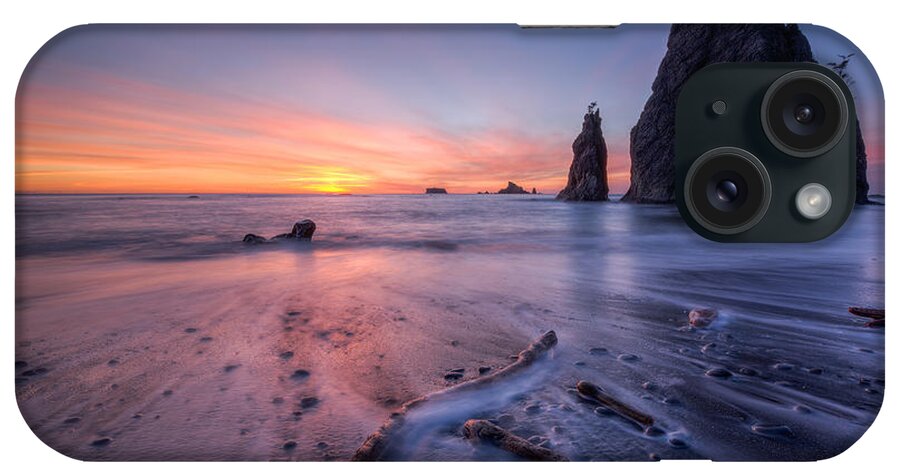Rialto Beach iPhone Case featuring the photograph Rialto Beach Sunset by Dan Mihai