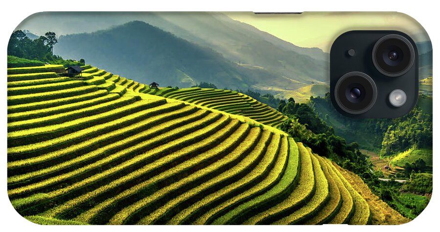 Scenics iPhone Case featuring the photograph Rice Terraces At Mu Cang Chai , Vietnam by Chan Srithaweeporn