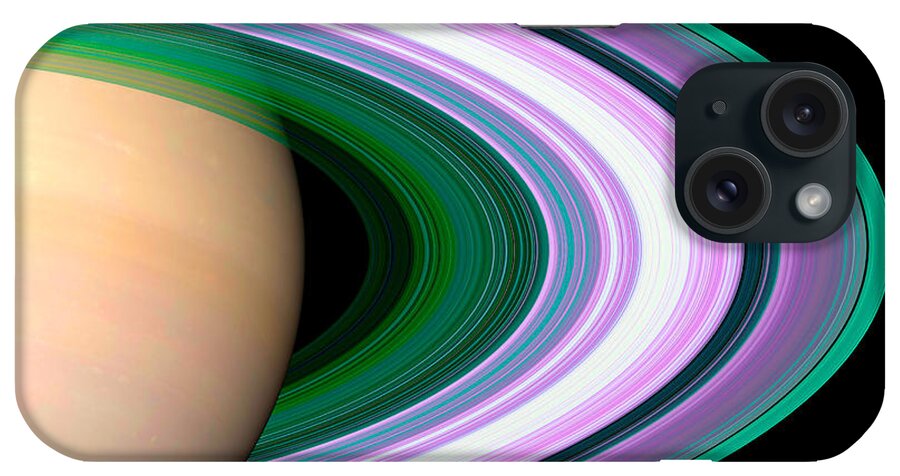 Saturn iPhone Case featuring the digital art Rings of Saturn by Ram Vasudev