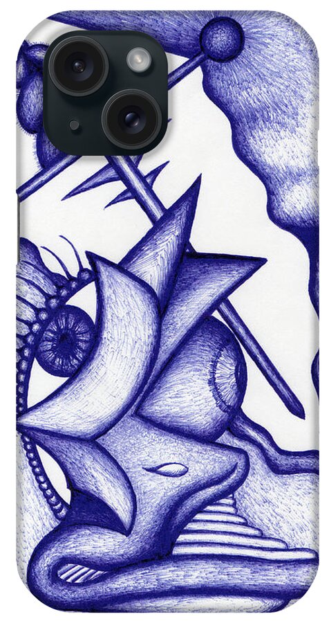 Ripple iPhone Case featuring the drawing Ripple by Carl Hunter