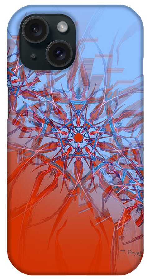 Rising Flame iPhone Case featuring the digital art Rising Flame by Kume Bryant