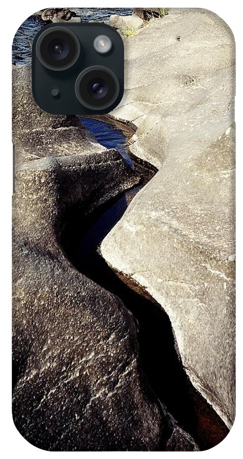 River iPhone Case featuring the photograph River Rock Sculptured by Peter Mooyman