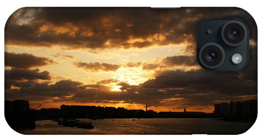 Sunset iPhone Case featuring the photograph River Thames from Greenwich by Deborah Runham