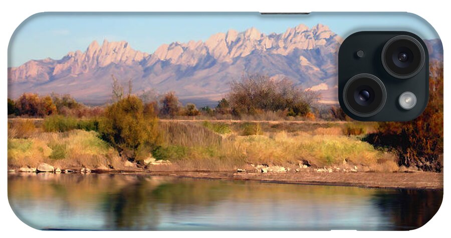 Las Cruces iPhone Case featuring the photograph River View Mesilla Panorama by Kurt Van Wagner