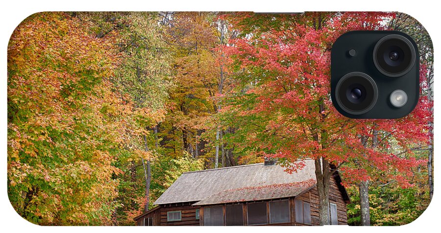 Robert Frost iPhone Case featuring the photograph Robert Frost cabin in autumn by Jeff Folger
