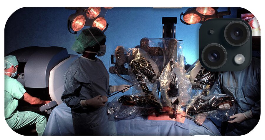 Machine iPhone Case featuring the photograph Robotic Heart Surgery by Pascal Goetgheluck