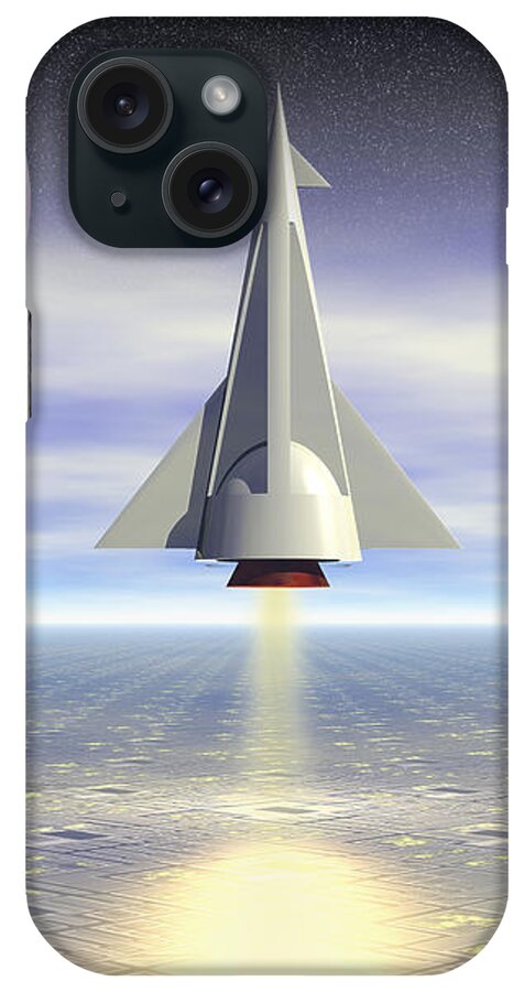 Space iPhone Case featuring the digital art Rocket Launch by Phil Perkins