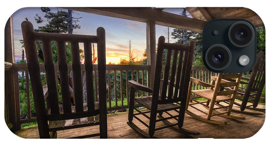Appalachia iPhone Case featuring the photograph Rocking Chairs on the Porch by Debra and Dave Vanderlaan