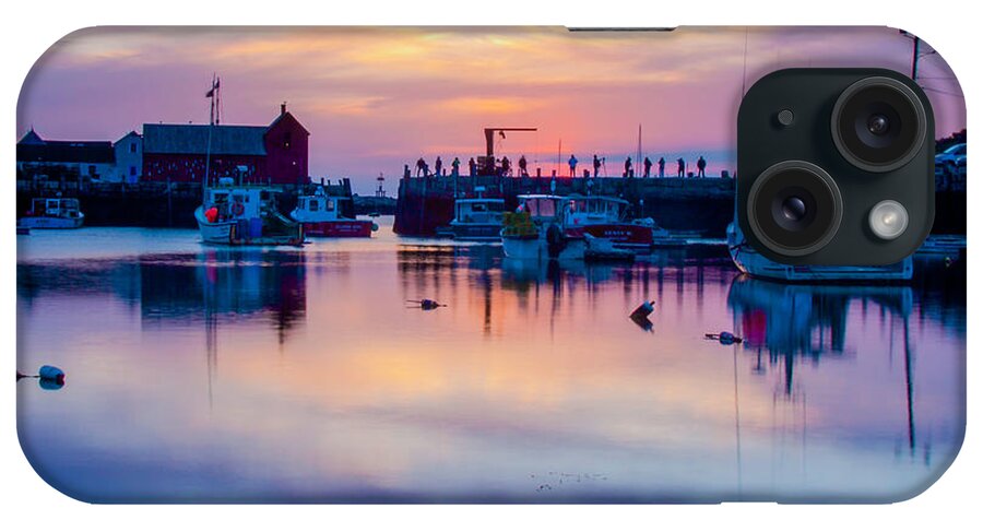 Motif #1 iPhone Case featuring the photograph Rockport harbor sunrise over Motif #1 by Jeff Folger
