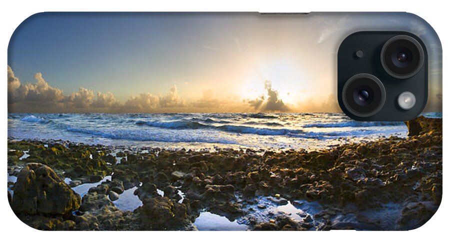Clouds iPhone Case featuring the photograph Rocky Coast Panorama by Debra and Dave Vanderlaan