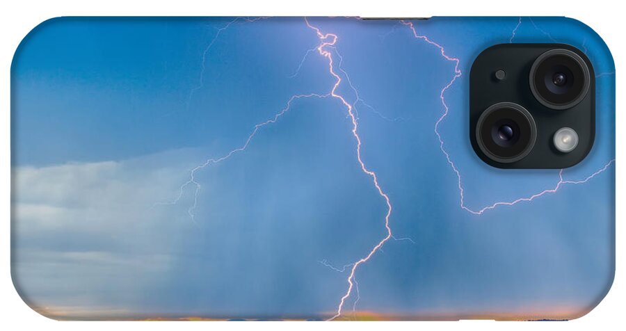 July iPhone Case featuring the photograph Rocky Mountain Foothills Lightning Strikes 2 HDR by James BO Insogna