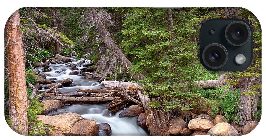 Mountain Stream iPhone Case featuring the photograph Rocky Mountains Stream Scenic Landscape by James BO Insogna