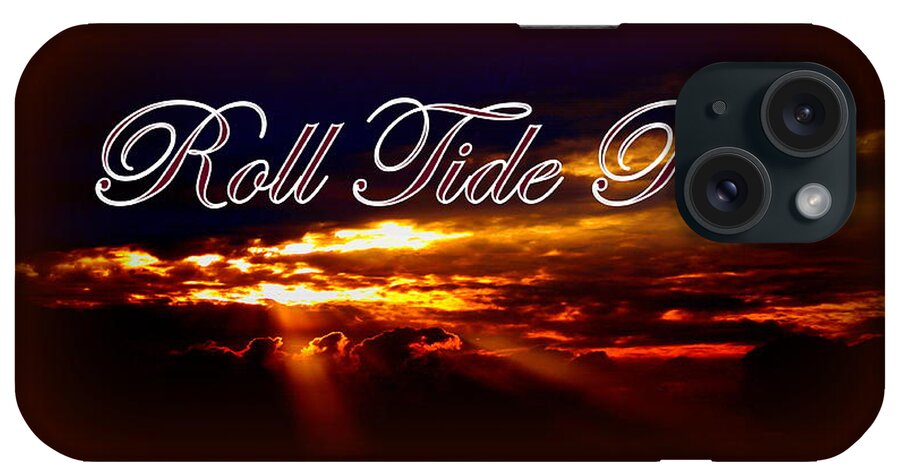 Roll Tide iPhone Case featuring the photograph Roll Tide Roll w Red Border - Alabama by Travis Truelove