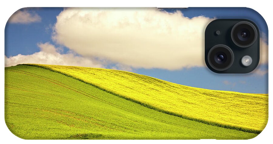 Abundance iPhone Case featuring the photograph Rolling Hills Of Canola And Pea Fields by Terry Eggers