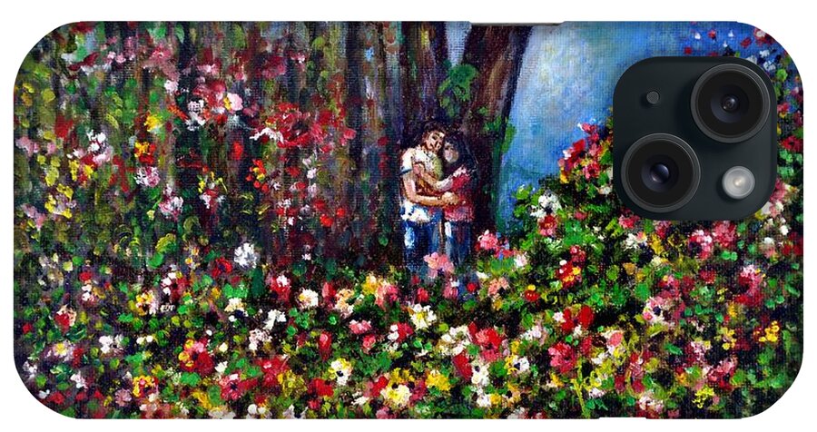 Scene iPhone Case featuring the painting Romantic by Harsh Malik