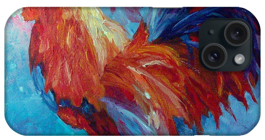 Cock iPhone Case featuring the painting Rooster by MarvL Roussan