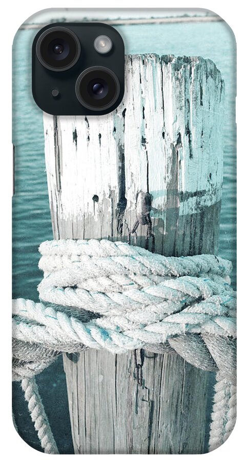 Rope iPhone Case featuring the digital art Rope On Post I by Susan Bryant