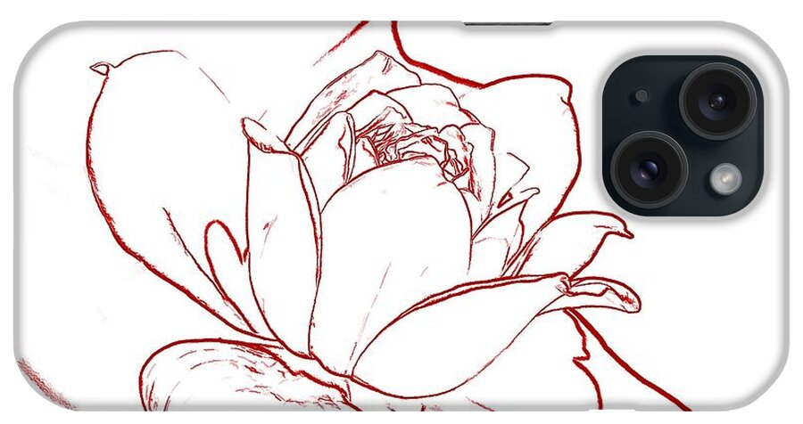 Rose iPhone Case featuring the digital art Rose 2 by Ludwig Keck