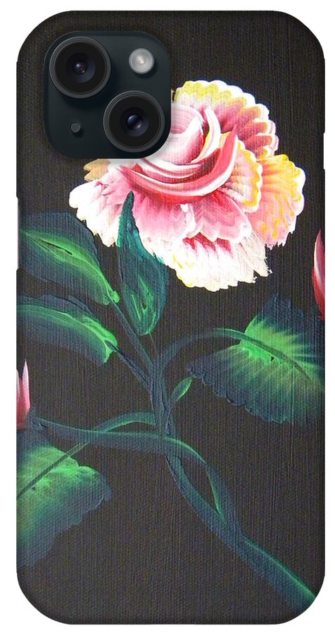 Roses iPhone Case featuring the painting Roses 5 by Eric Johansen