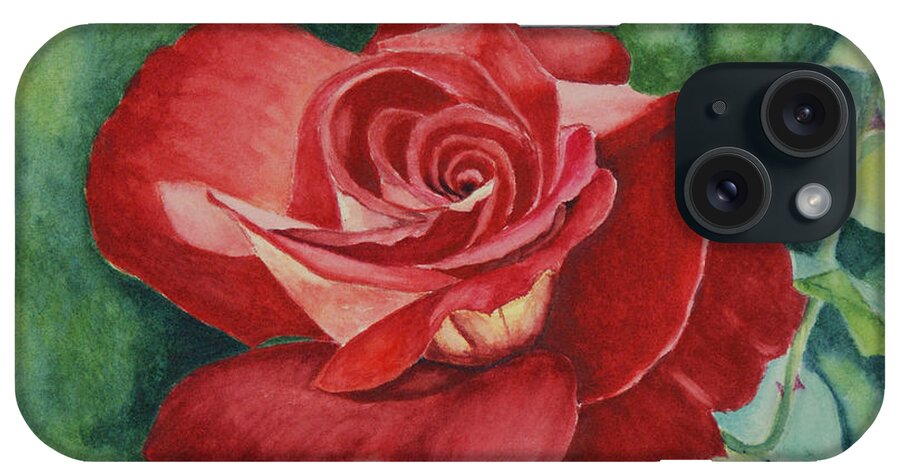 Floral iPhone Case featuring the painting Roses Are Red by Jill Ciccone Pike