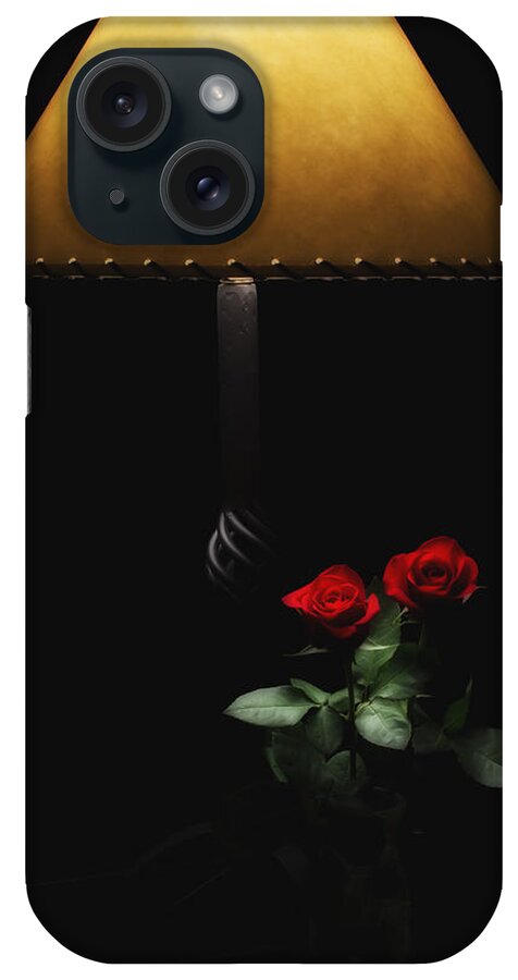 Red Roses iPhone Case featuring the photograph Roses by Lamplight by Ron White