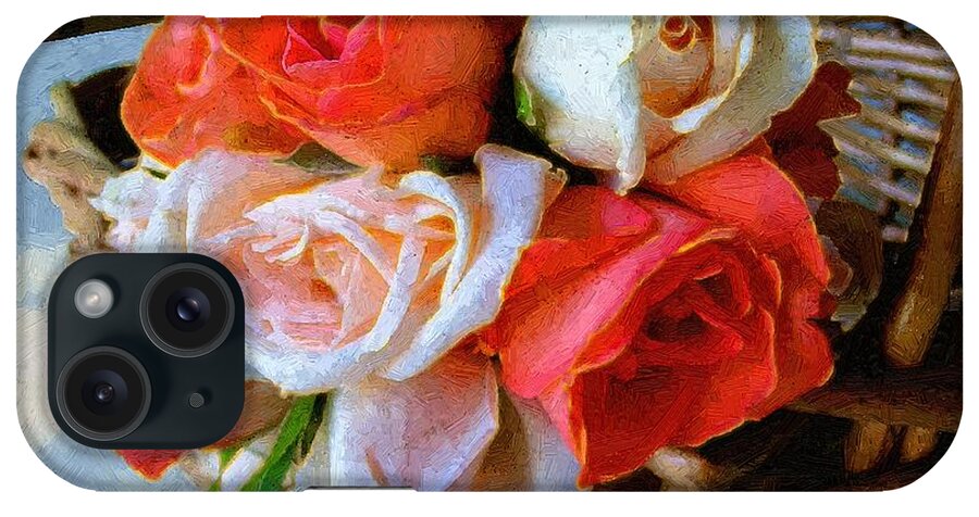 Still Life iPhone Case featuring the painting Roses Florentine by RC DeWinter