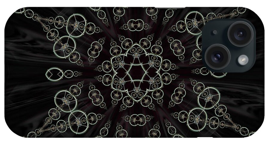 Blend Modes. Fractalious Filter Used On Background iPhone Case featuring the digital art Royal Amulet for the Princess by Rhonda Strickland
