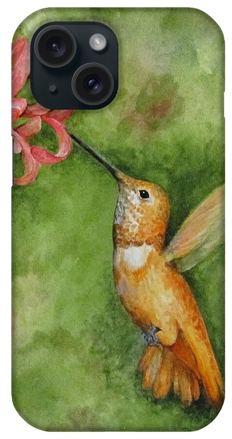 Hummingbird iPhone Case featuring the painting Rufous Hummingbird by Catherine Howley