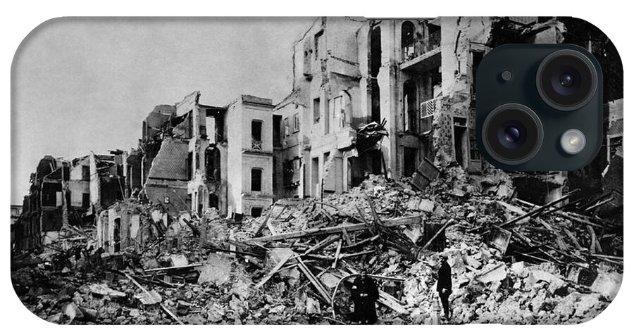 Messina Earthquake iPhone Case featuring the photograph Ruins After Messina Earthquake Of 1908 by Us Navy