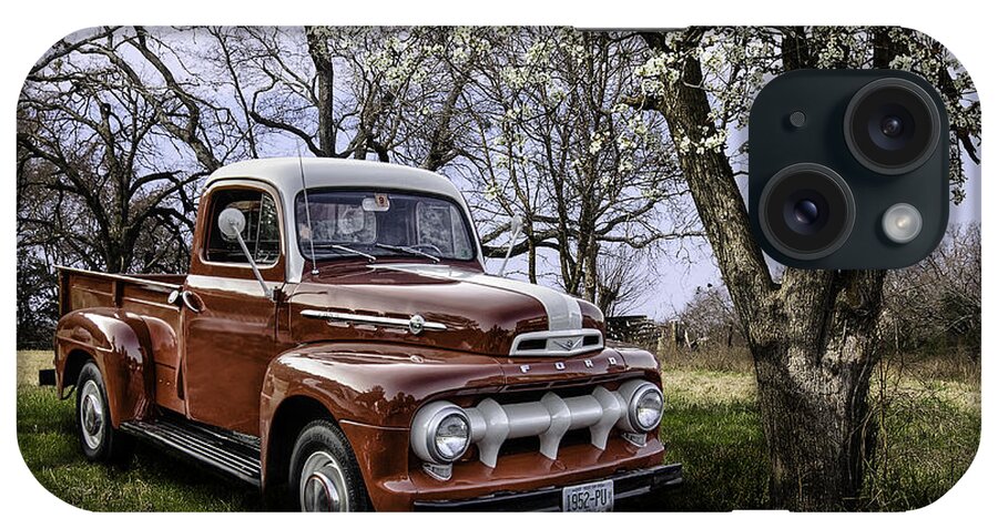 Antique iPhone Case featuring the photograph Rural 1952 Ford Pickup by Betty Denise