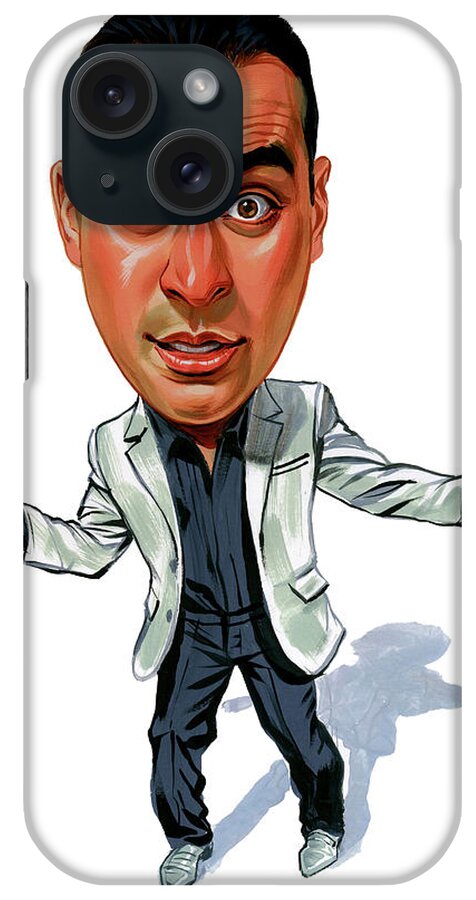 Russell Peters iPhone Case featuring the painting Russell Peters by Art 