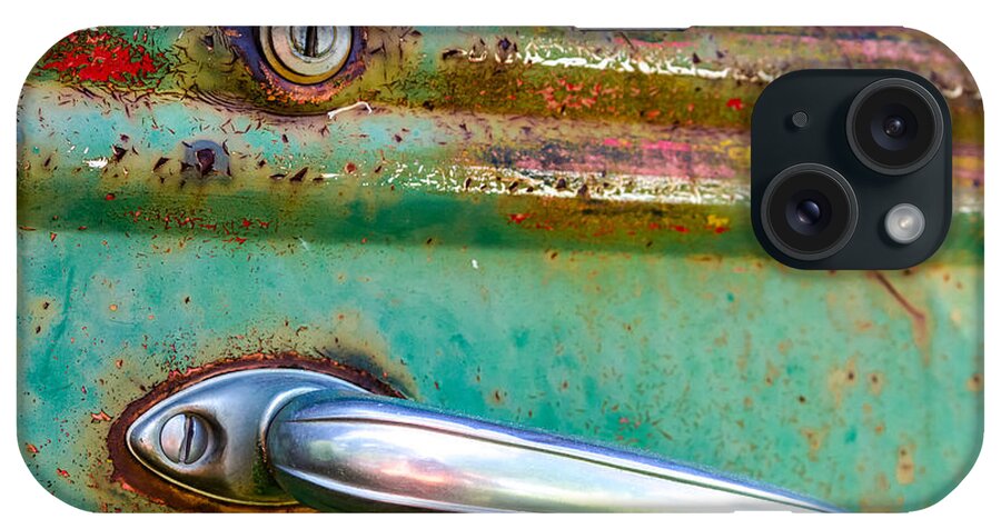 Abstract iPhone Case featuring the photograph Rusted Tough by Teri Virbickis