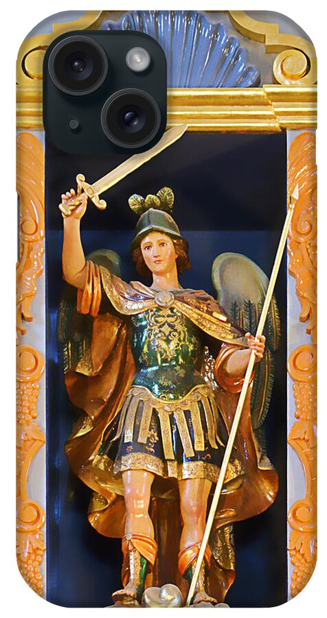 Saint Michael iPhone Case featuring the photograph Saint Michael The Archangel by Alexandra Till