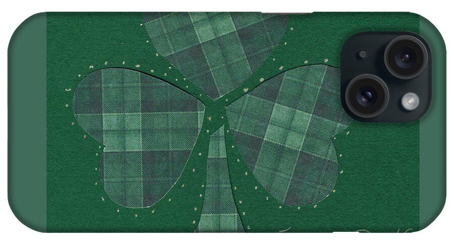 Shamrocks iPhone Case featuring the mixed media Saint Patricks Day Collage number 12 by Ellen Miffitt