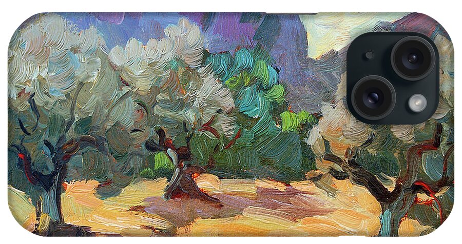 Sain T Remy iPhone Case featuring the painting Saint Remy Olive Trees by Diane McClary